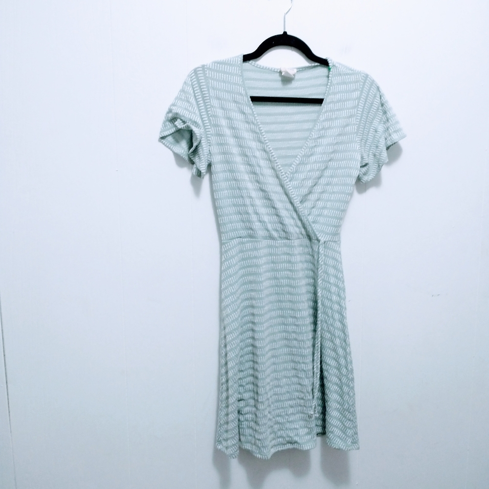 Caution to the wind faux wrap dress